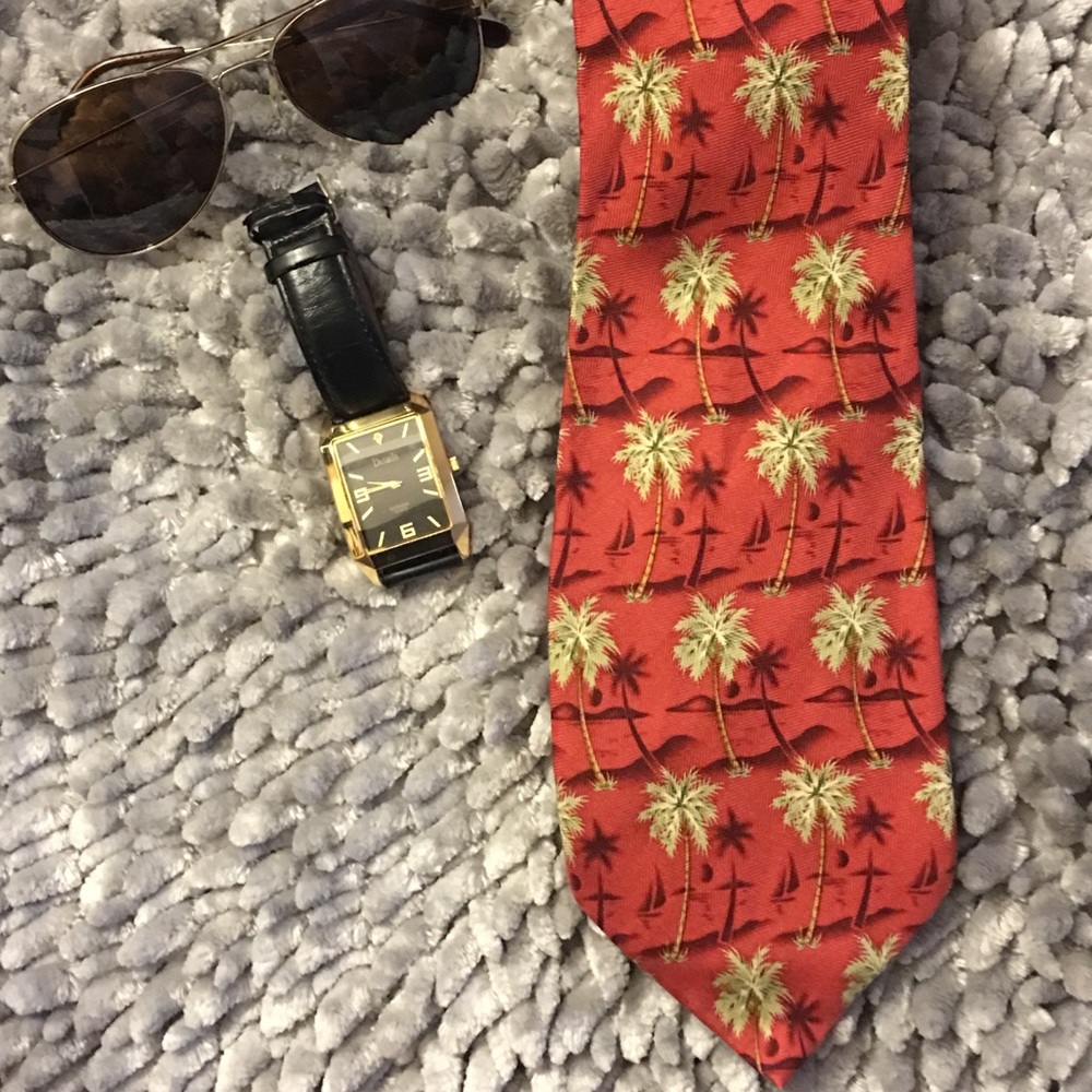 Tommy Bahama Tropical Palm Tree Silk Tie